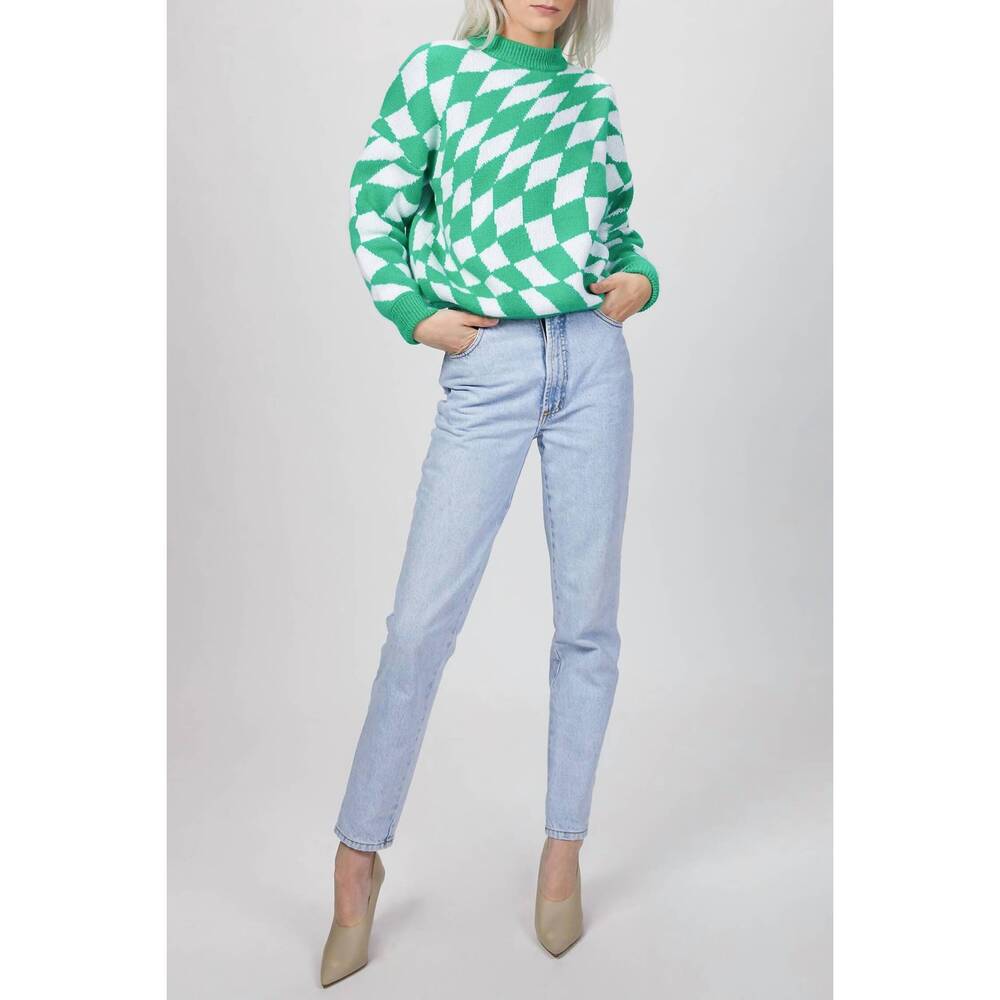 NEW LISA SAYS GAH emma sweater in green/white